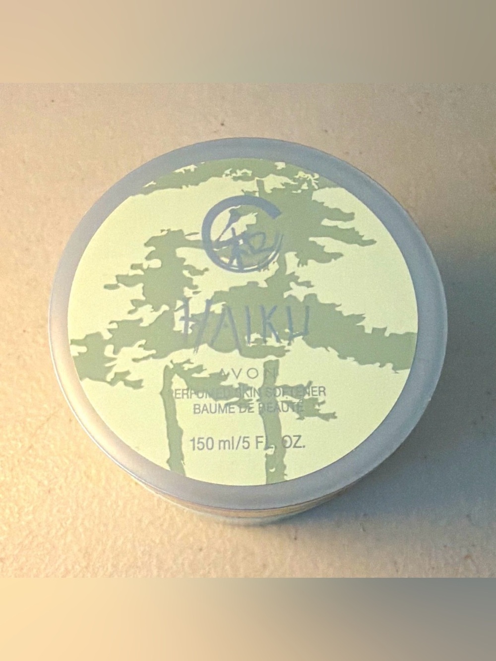 Avon Tahiti Body Butter - Pale Green & Silver Lid